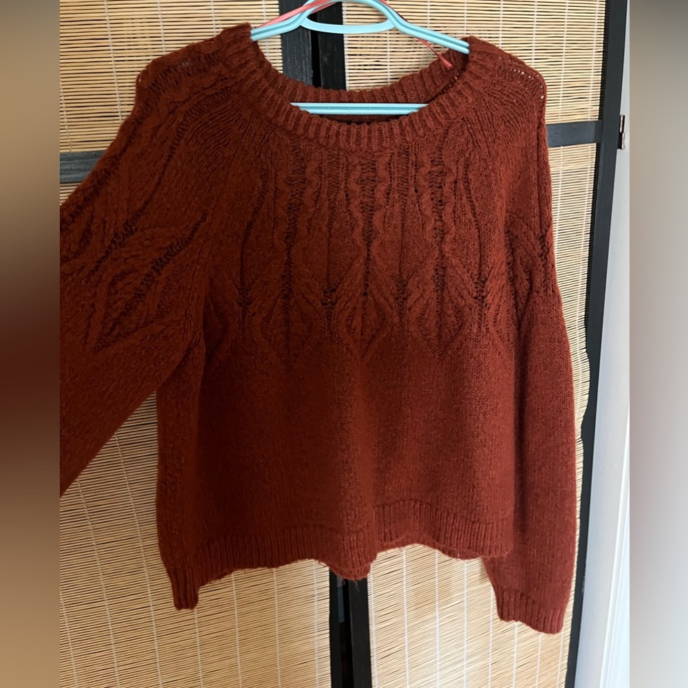 Super soft, burnt orange sweater